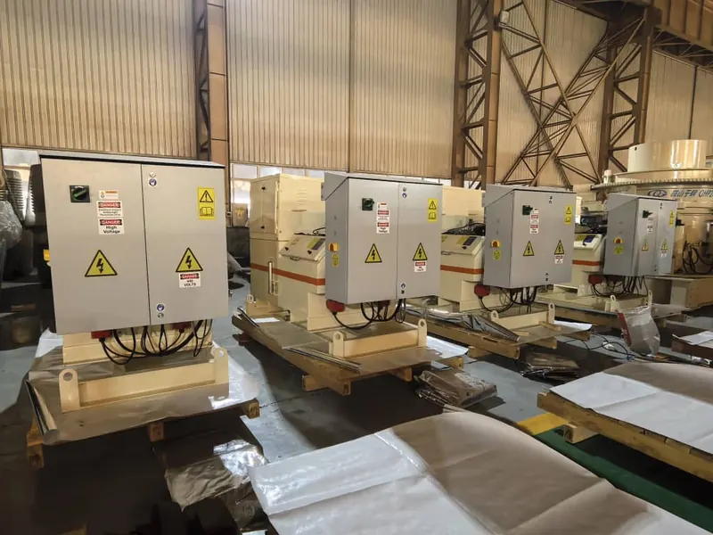 PTLBGP550 cone crushers packed and ready for dispatch